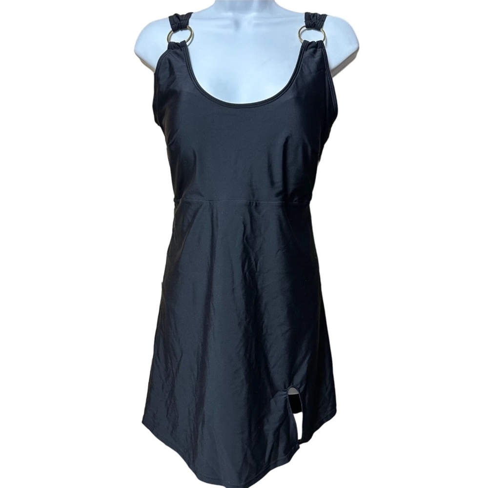 Black One Piece Swim Dress Women Swimsuit XXL NEW